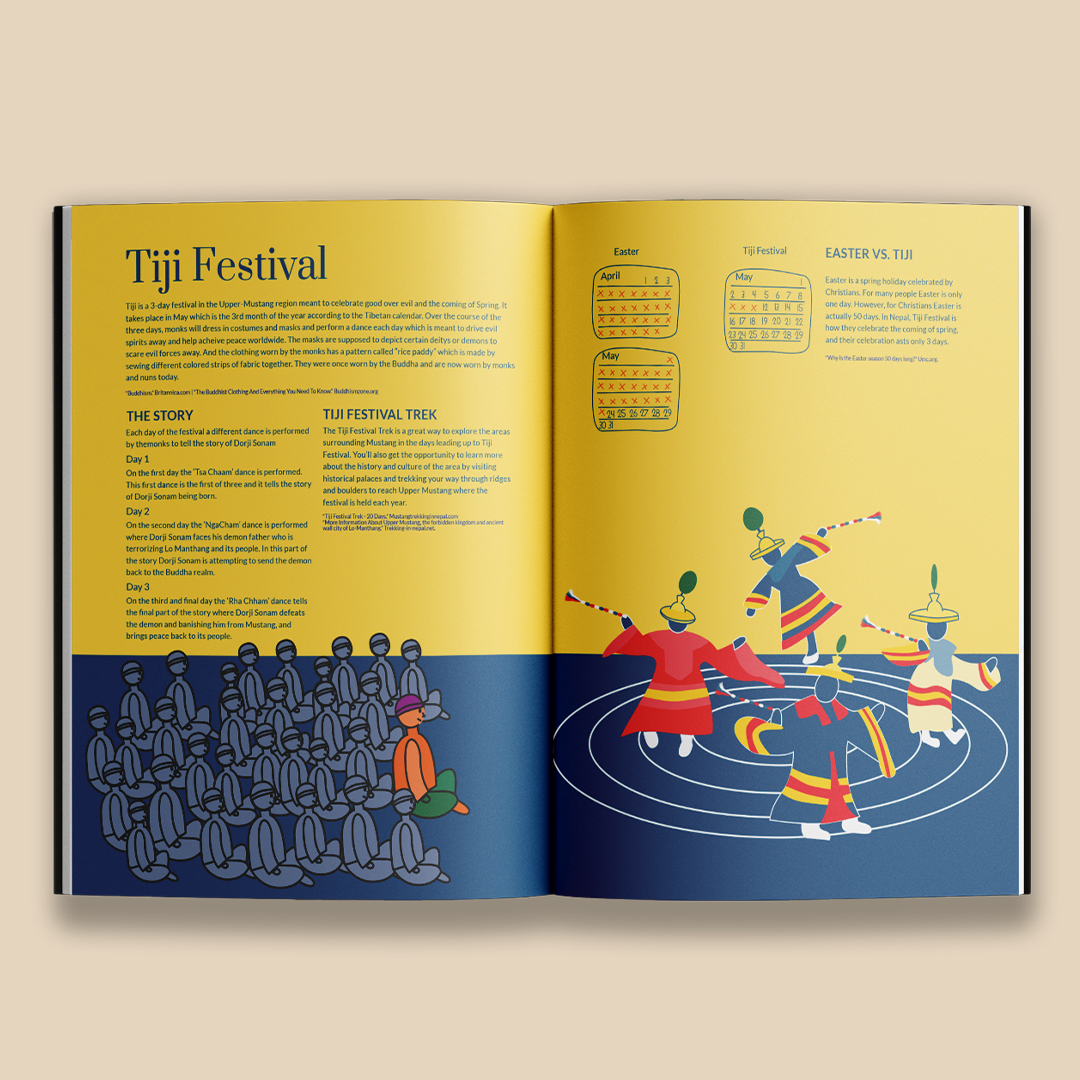 Tiji festival pages mockup
