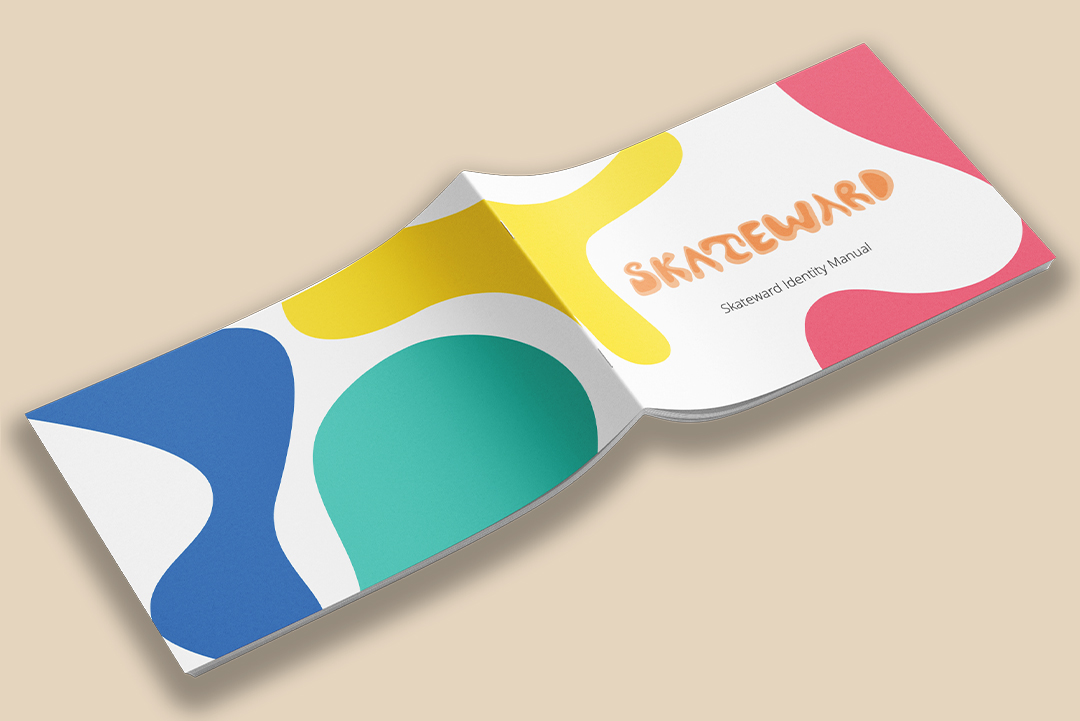 Skateward identity manual cover mockup