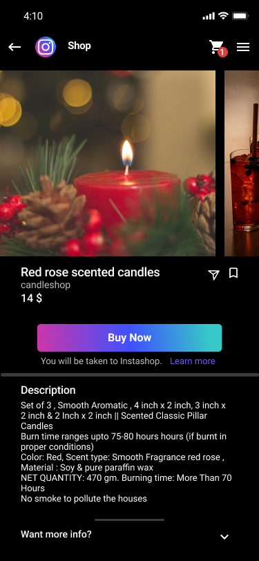 Shop page