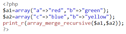 array_merge() example