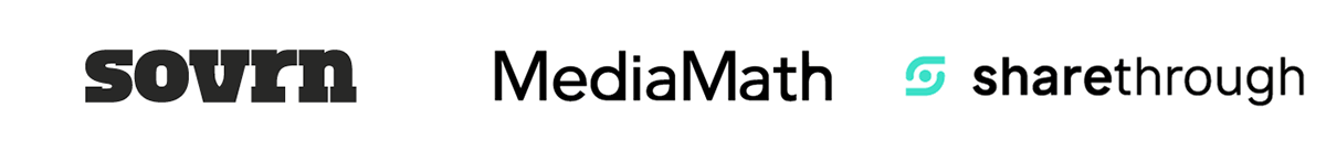 sovrn, MediaMath, sharethrough logos
