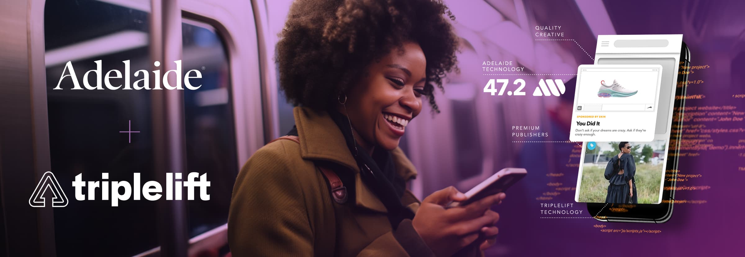 TripleLift partners with Adelaide to offer high-attention CTV deals with guaranteed AU scores, enhancing media quality measurement and performance.