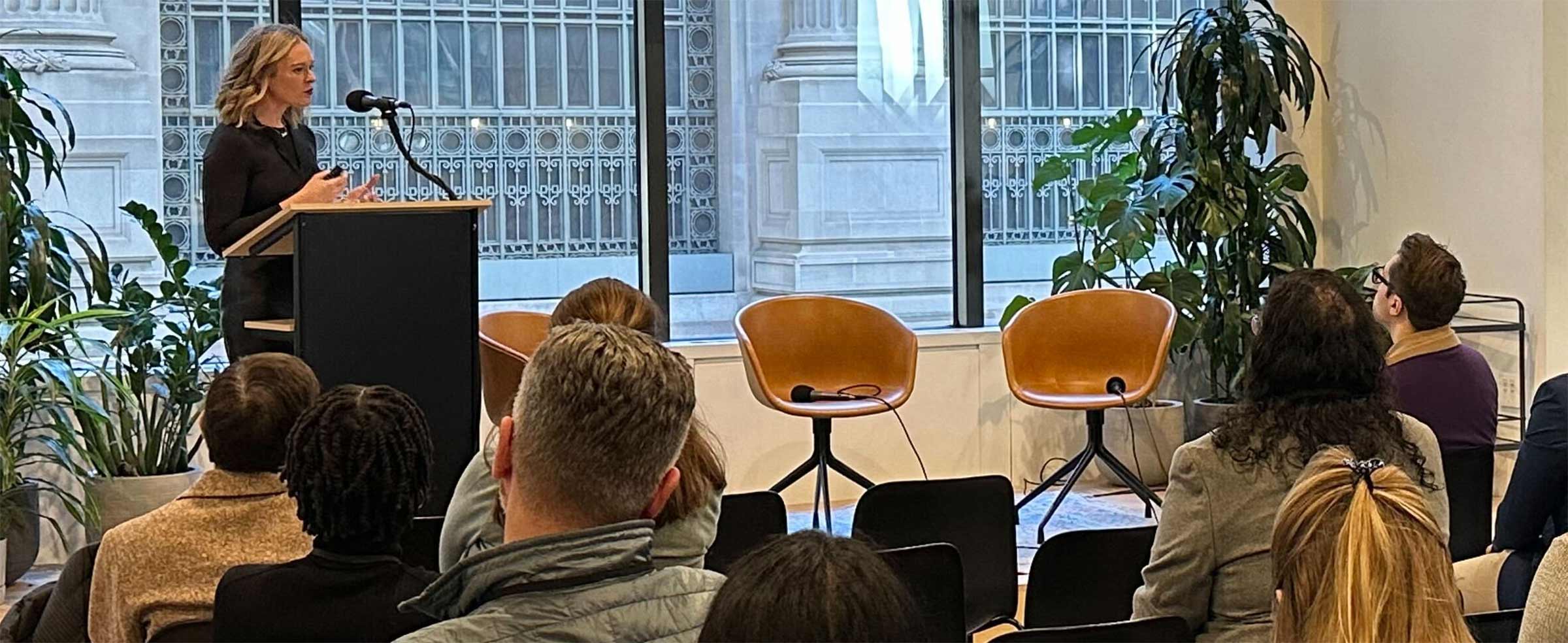 Teads' Neala Brown at Adelaide’s AU Connection Summit, highlighting the success of high-attention placements leading to impressive full-funnel outcomes for clients