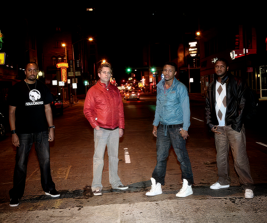 Ugandan Hip-Hop icon and multi award winning rapper Navio, Jandré Louw, MTV Europe Awards (MTV EMA) African artist of the year winner and Tanzania Bongo Flava superstar Alikiba & Zambian business mogul Fred Phiri in the streets of Chicago, USA. ©CTA