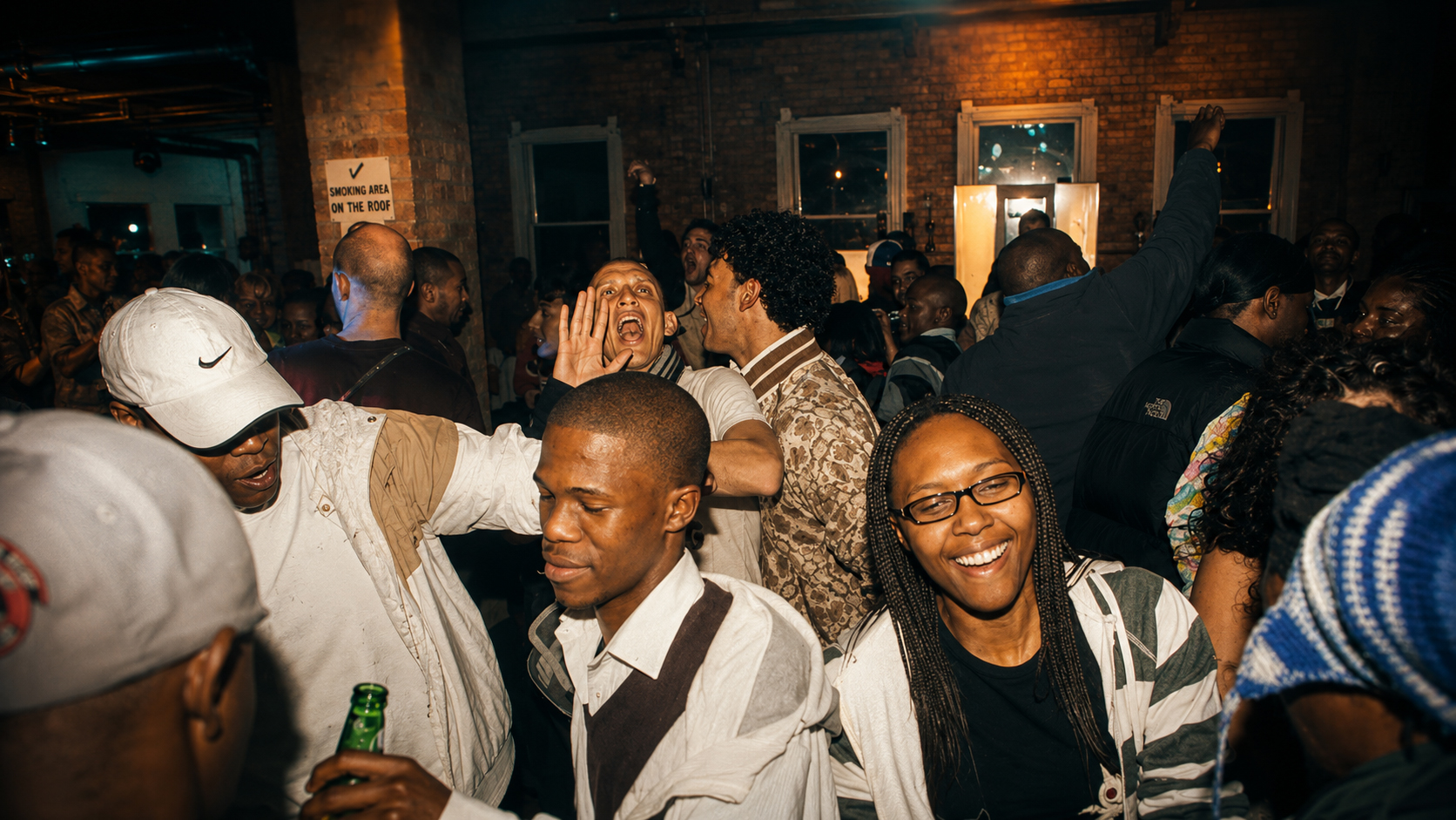 The party in full force — a packed Johannesburg crowd celebrates inside the Nike X MTV Air Force 1 25th anniversary experience, capturing the raw energy where music, street culture and sneaker history came alive for one unforgettable night. ©Jandré Louw