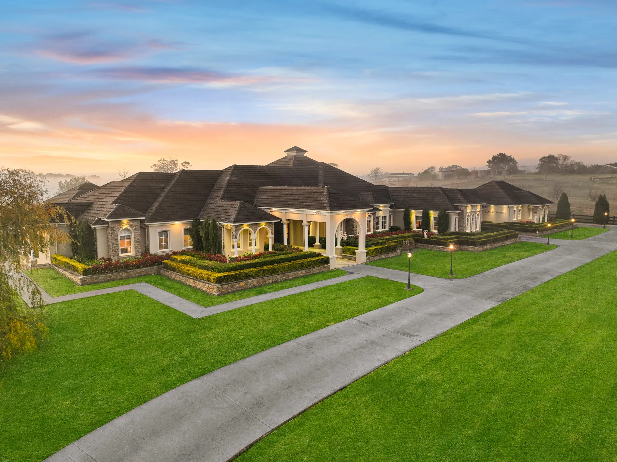 Sydney Luxury New Home Grand Provincial Facade Front View 2 Bazdaric Prestige