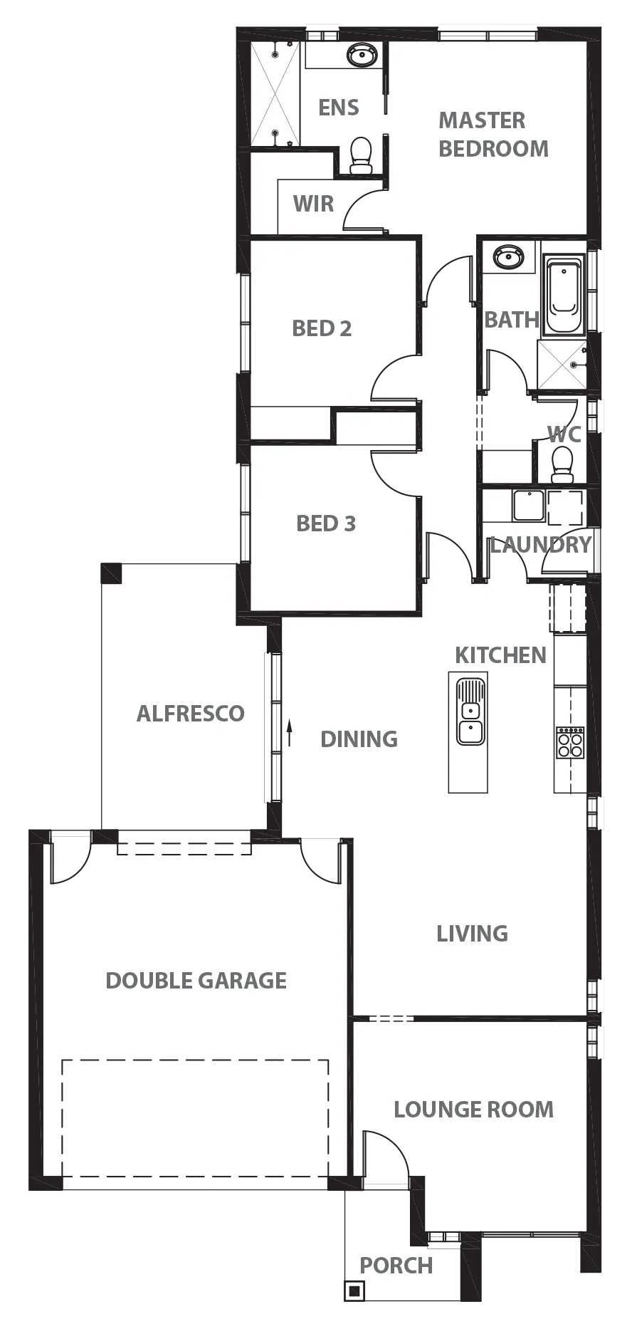 Bazdaric Prestige Luxury Custom Crafted Home Living & Gathering Areas Alpine Design Floorplan
