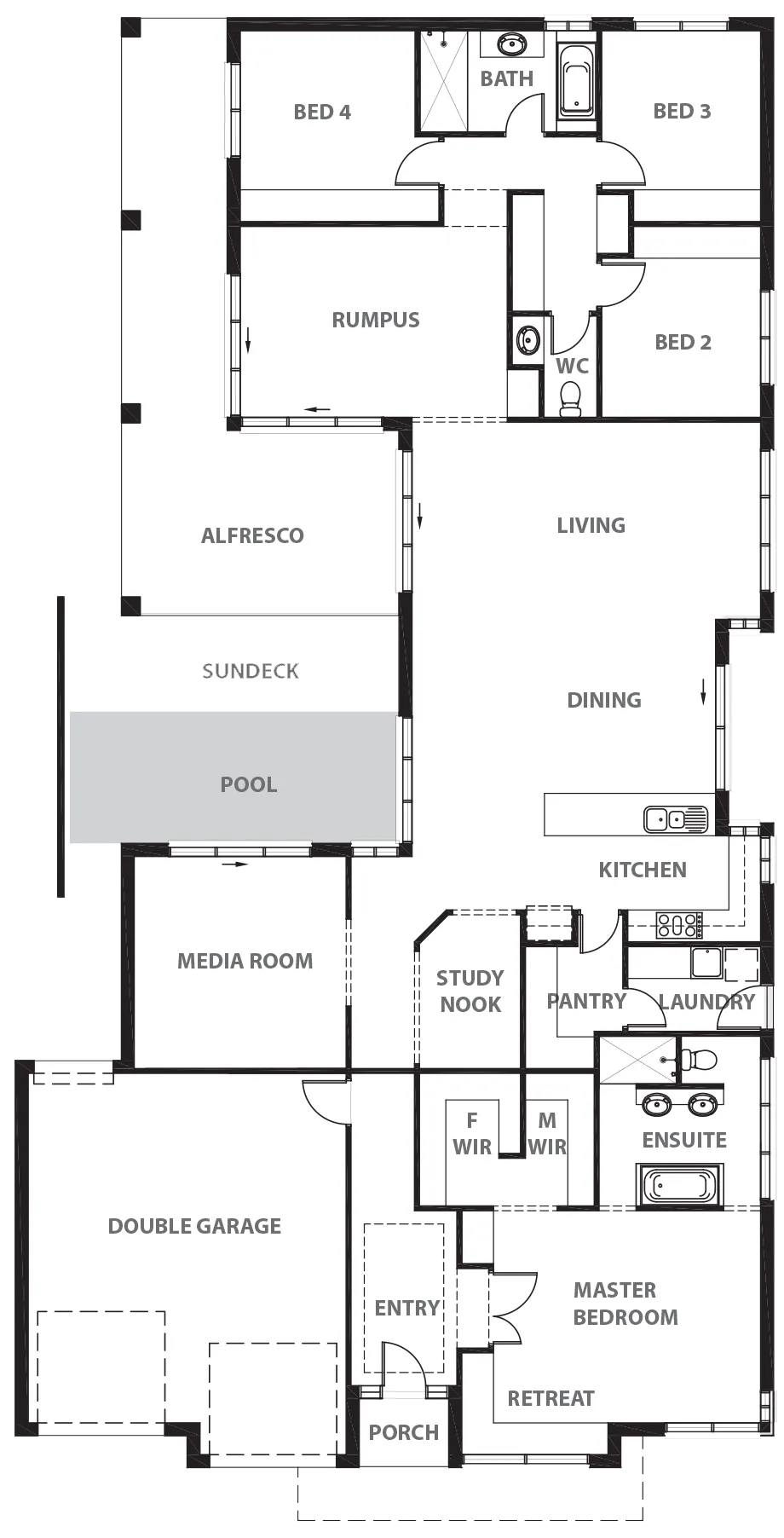 Luxury Custom Crafted Homes By Bazdaric Prestige Espino Floorplan