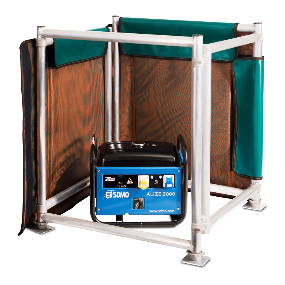 M1™ Mini Genset Temporary Enclosure（ミニ・ジェンセット・テンポラリー・エンクロージャー）。