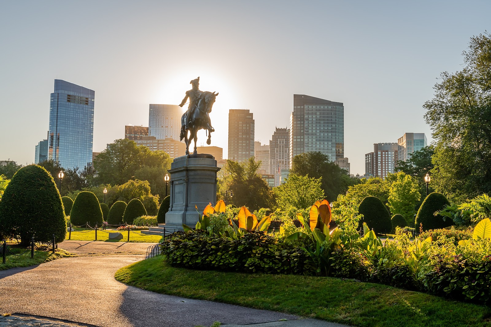 Boston Massachusetts downtown skyline - construction noise barrier solutions