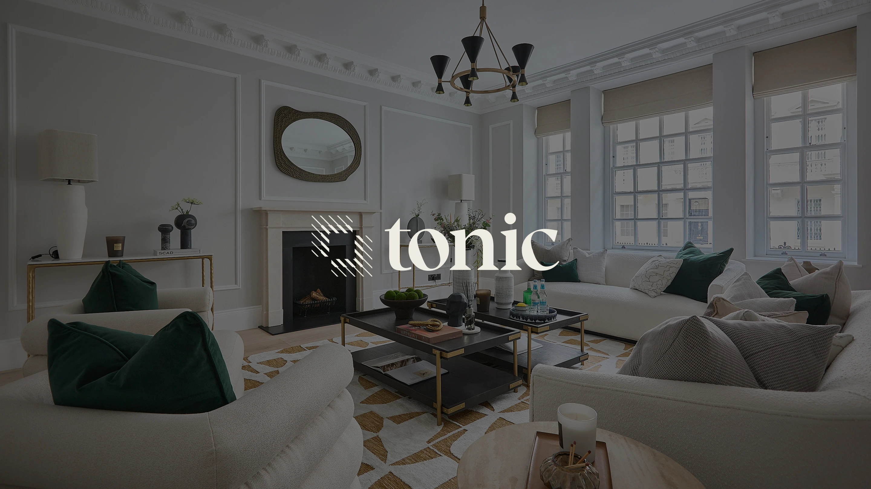 Tonic logo design over luxury interior
