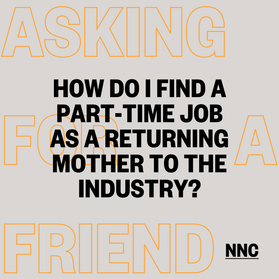 How do I find a part-time job as a returning mother to the design industry?