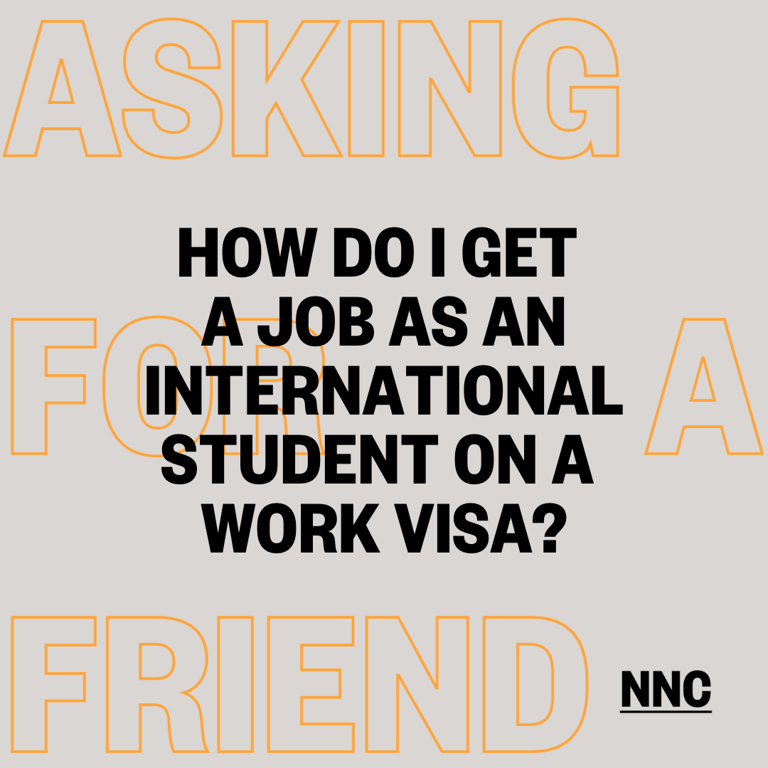 How do I get a job as an international student on a work visa