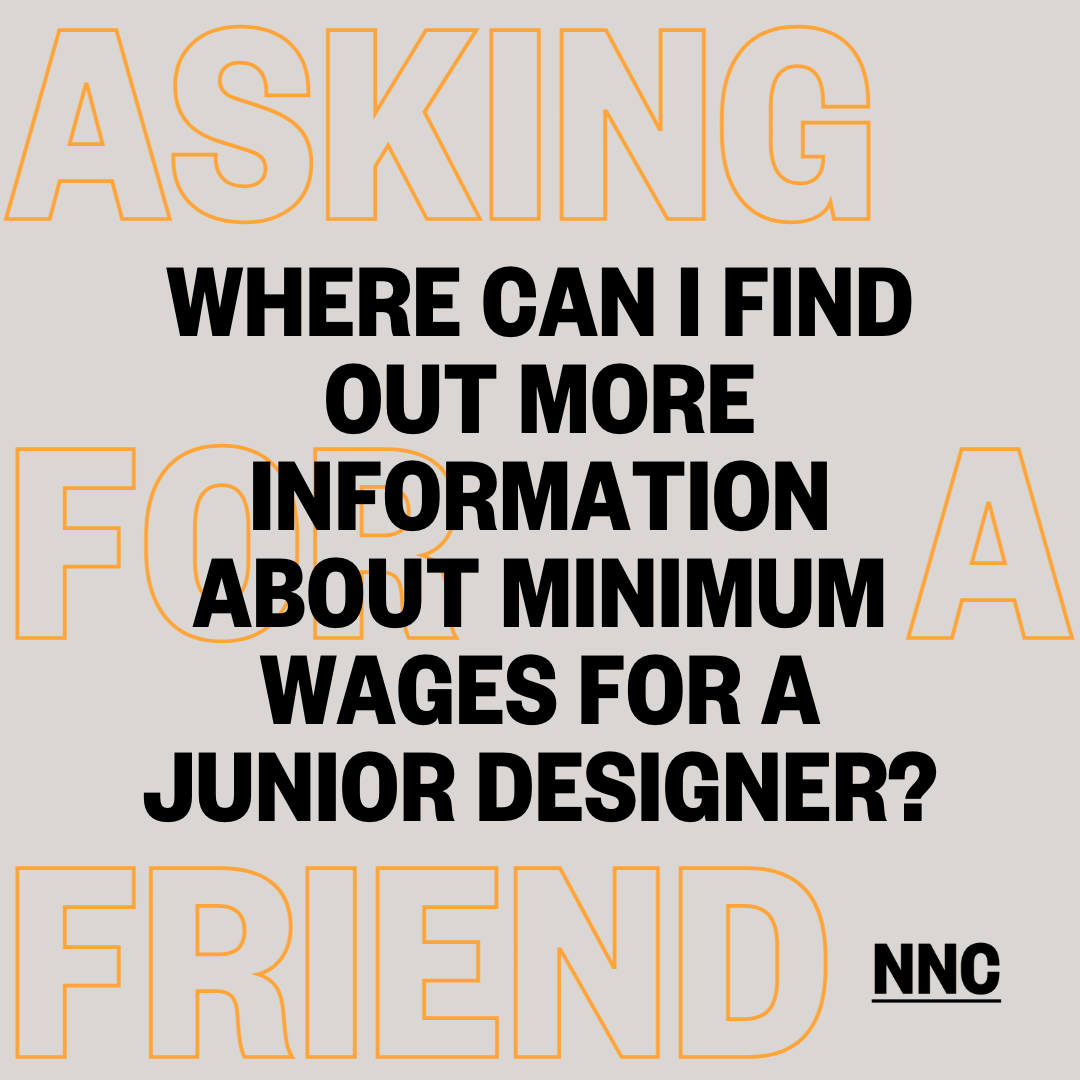 Where can I find out more information about minimum wages for a junior designer?