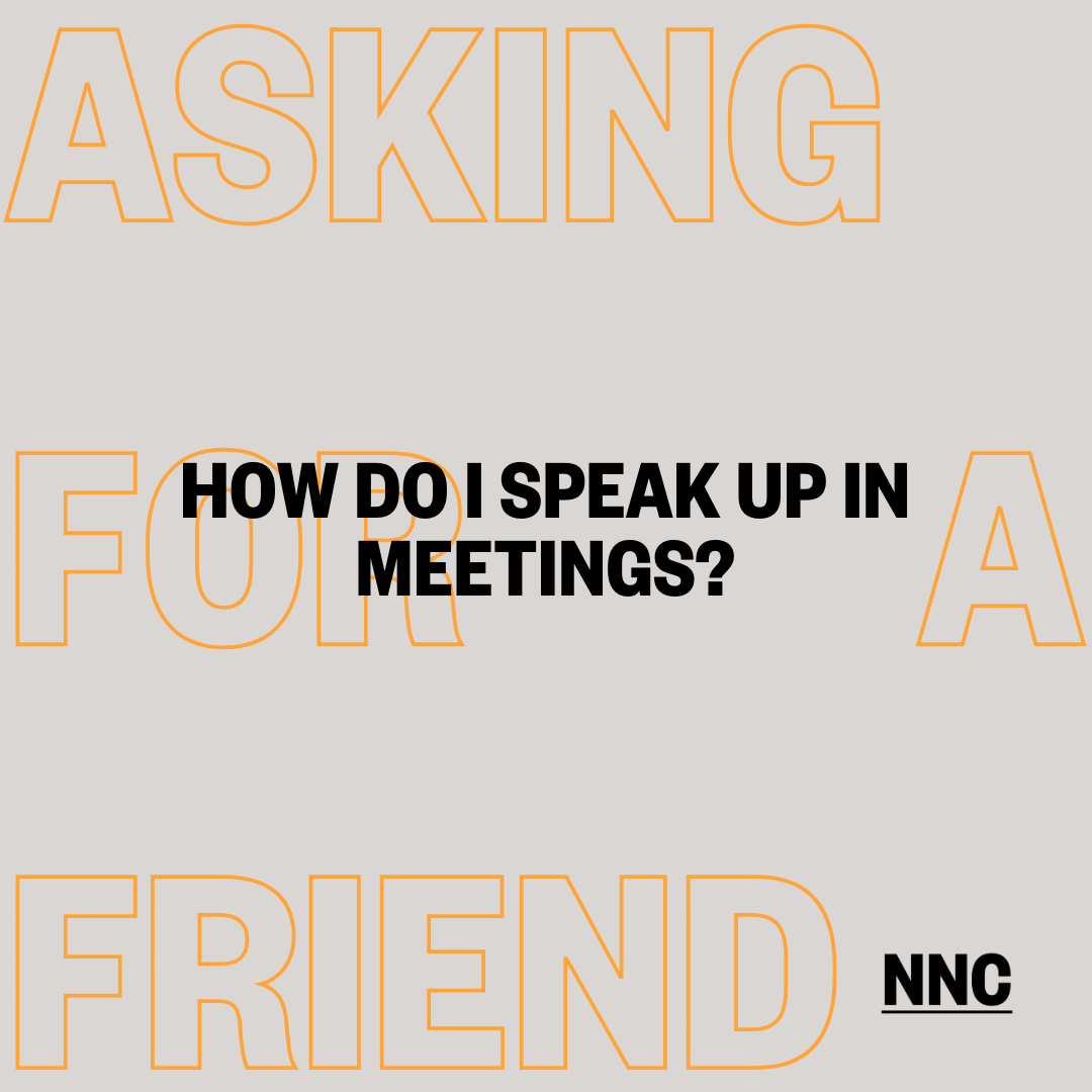 How do I speak up in meetings?