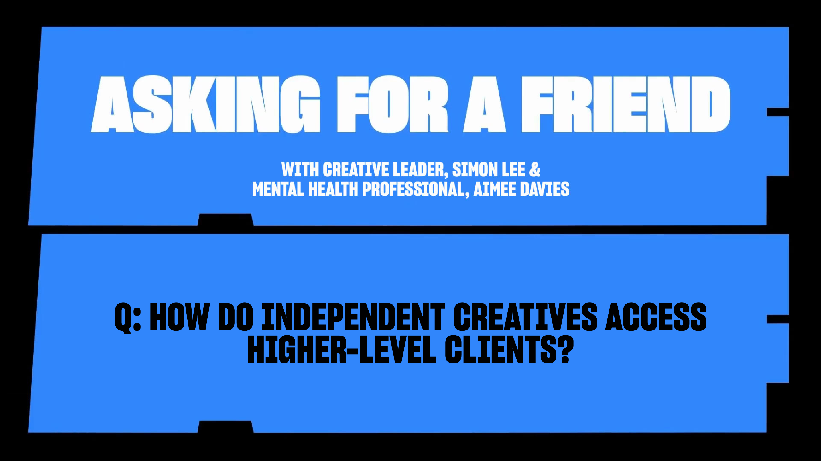 How do independent creatives access higher-level clients?