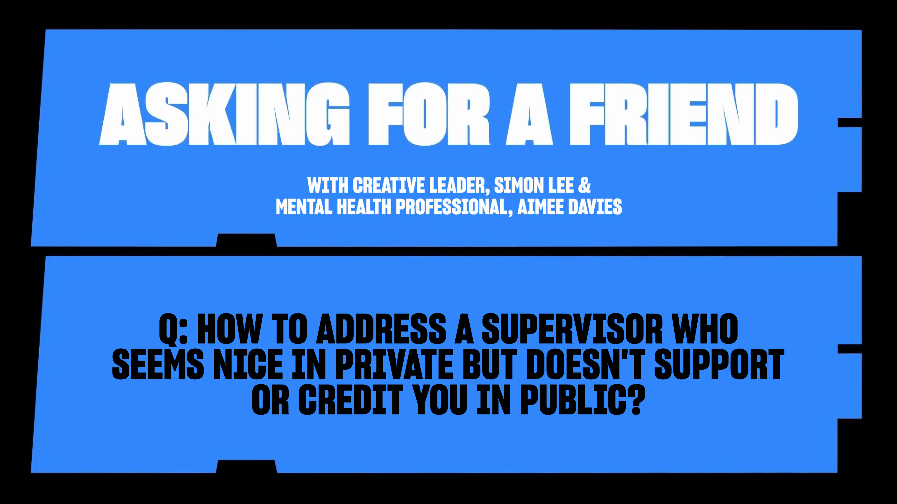 How to address a supervisor who seems nice in private but doesn't support or credit you in public?