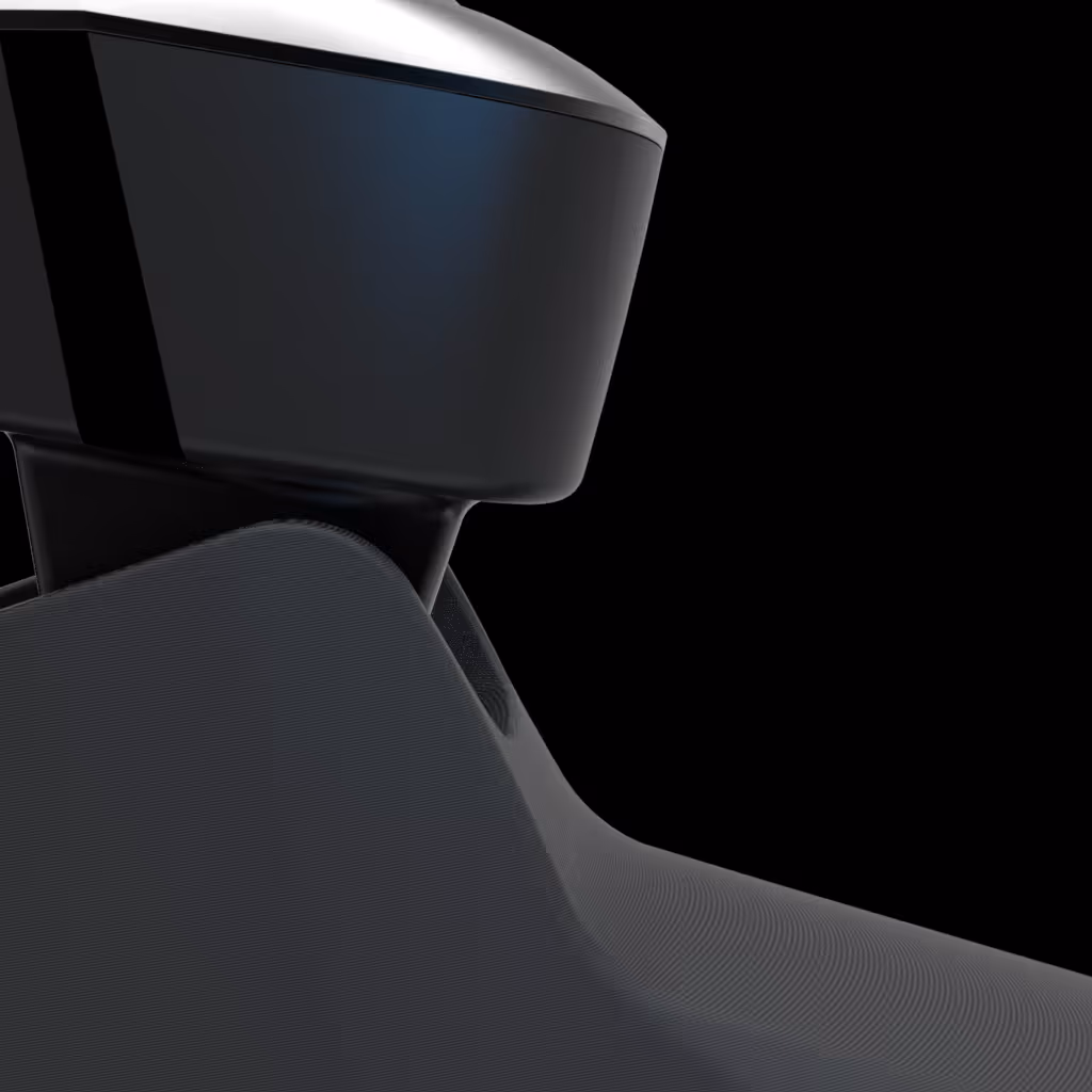 Close-up highlighting texture of Graphene Black finish