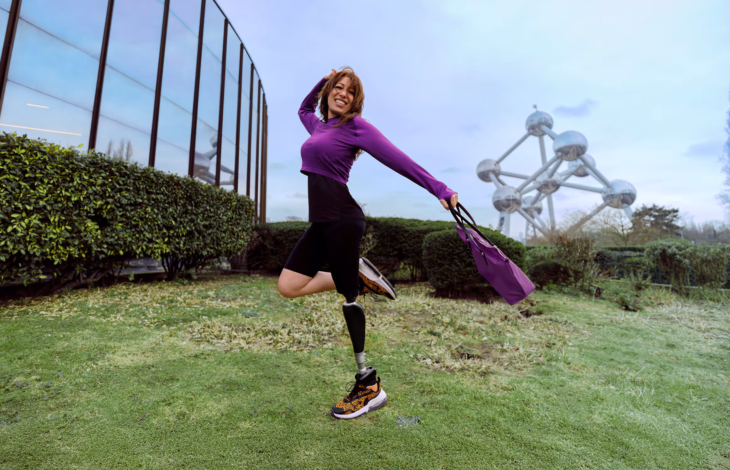 Side view of The Hamptons at night