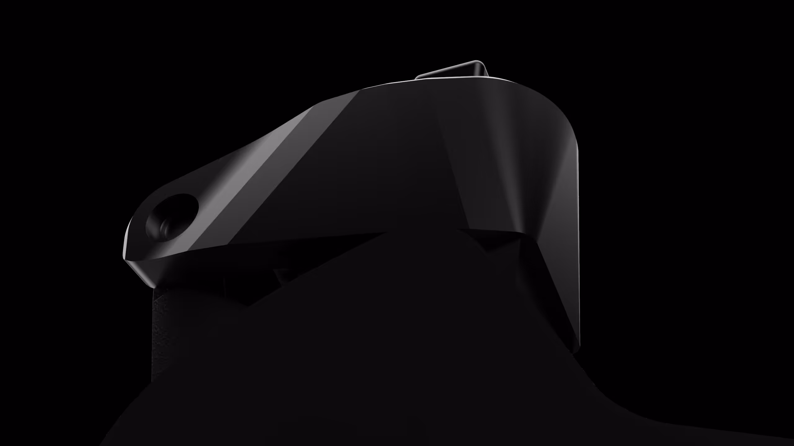 Close-up of prosthetic foot for amputees in dark environment highlighting premium design