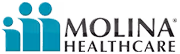 Molina Healthcare logo with teal abstract human figures and black text.