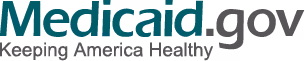 Medicaid.gov logo with tagline 'Keeping America healthy'.