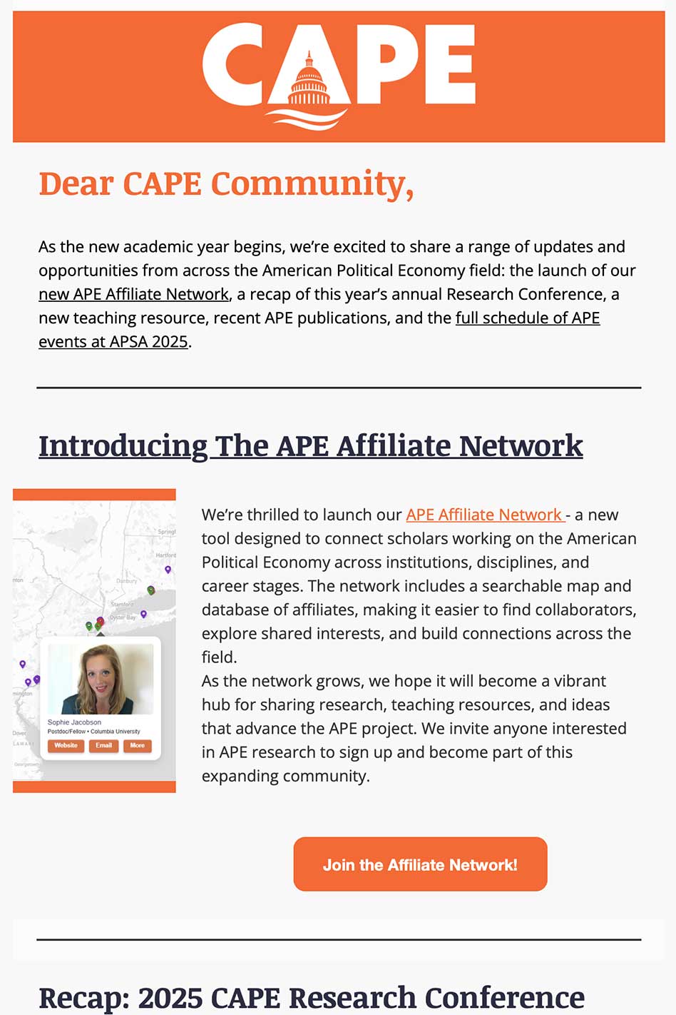 CAPE Newsletter