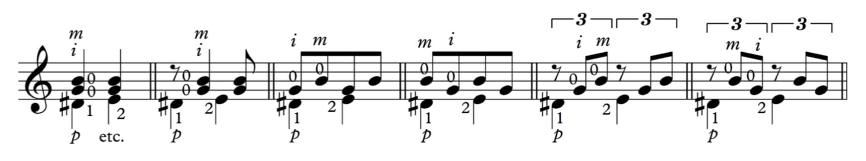 Exercise 1 for balancing the right hand