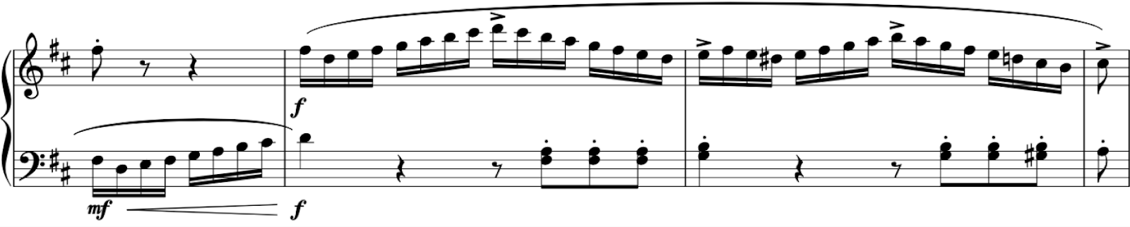d major scale piano