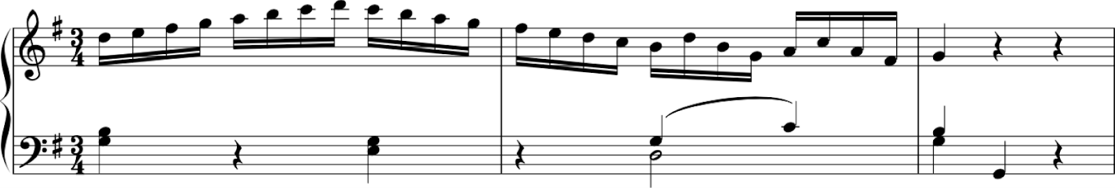 g major scale piano
