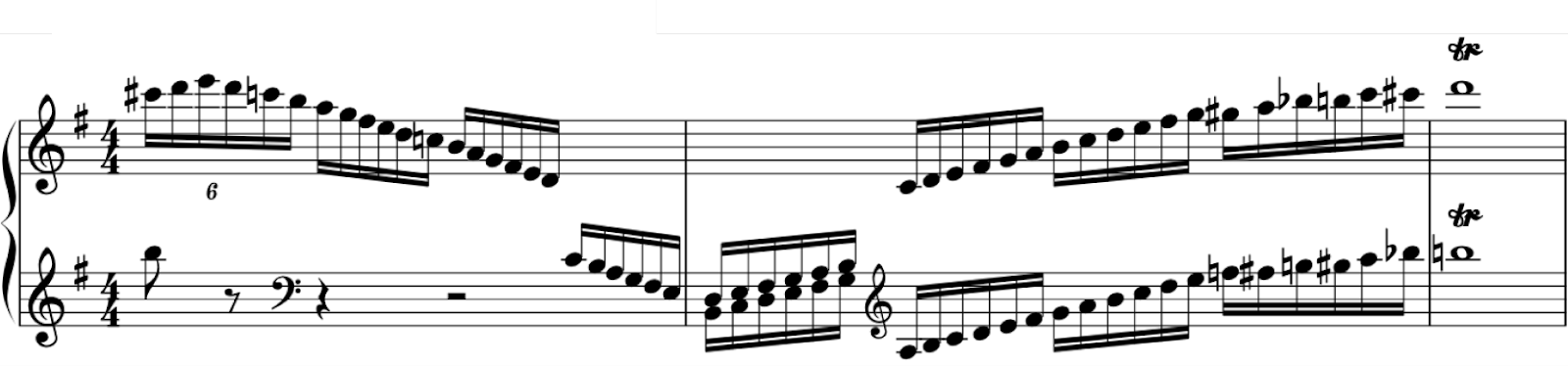 g major scale piano