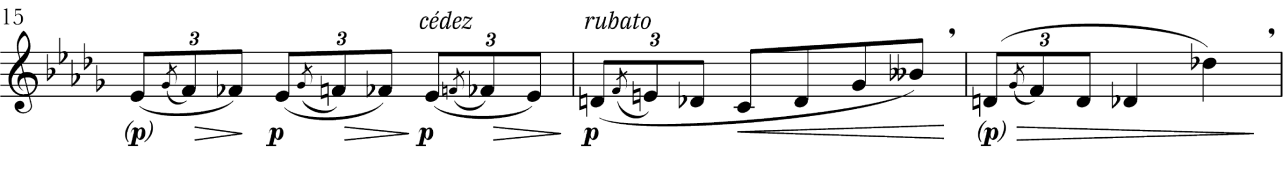 measures 15-17 in debussy's syrinx