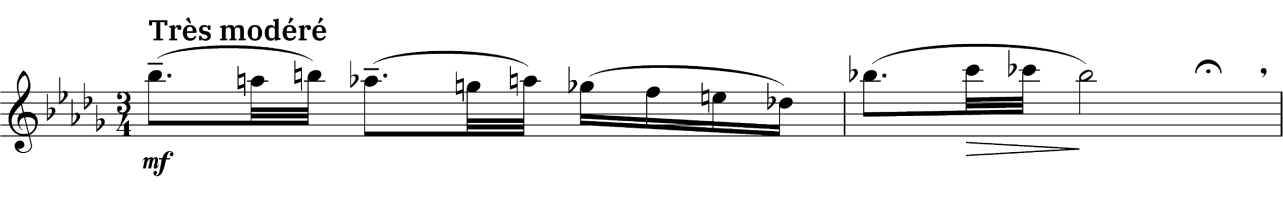 tre modere from debussy's flute piece syrinx