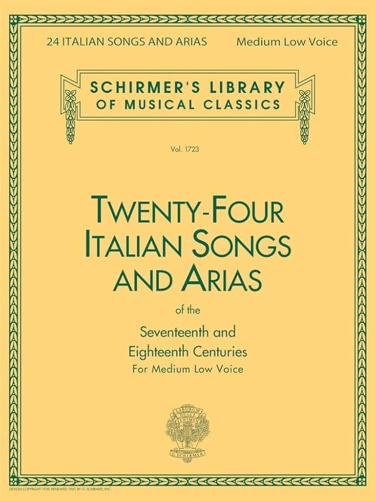 Schirmer's 24 Italian Art Songs