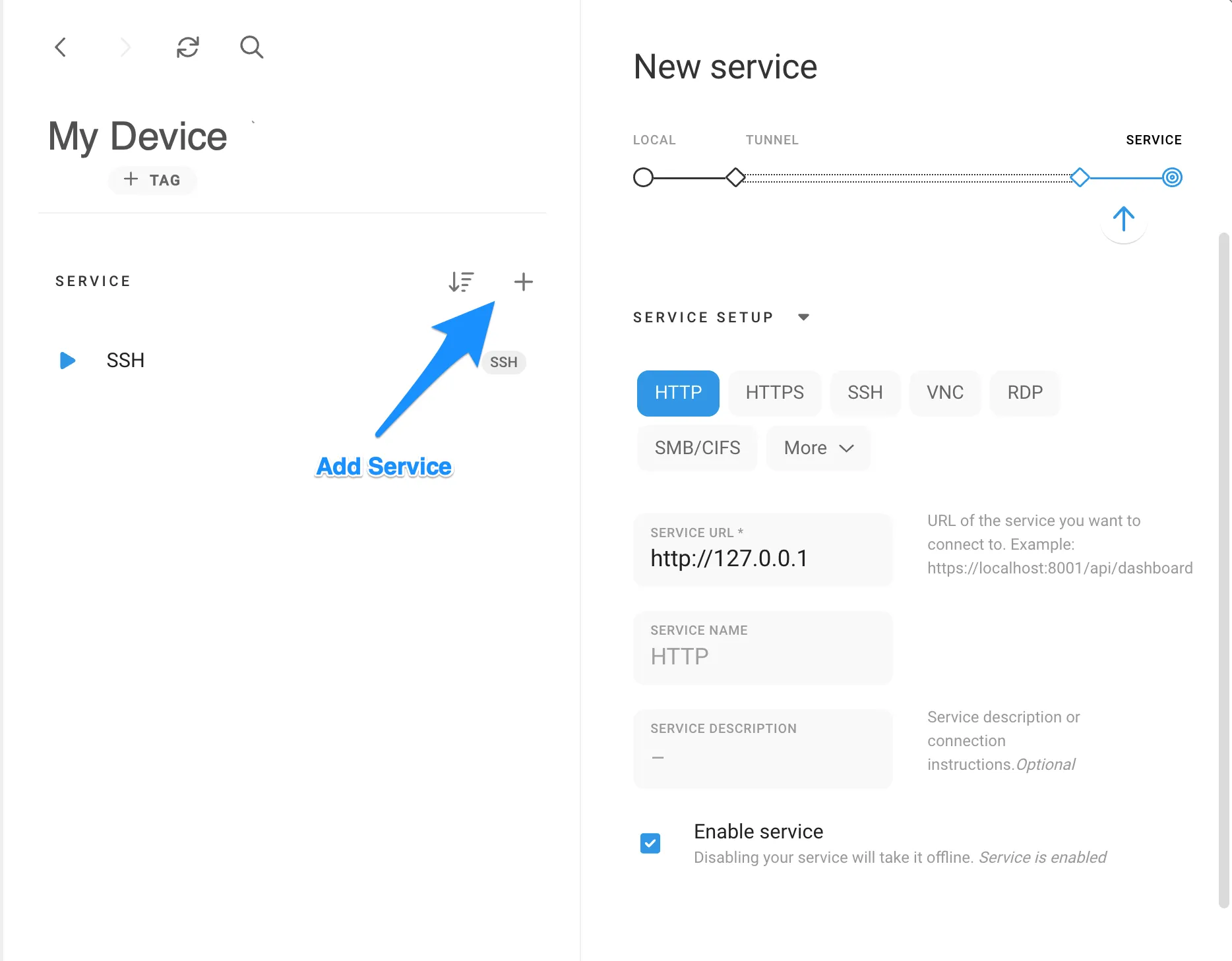 Raspberry Pi add service