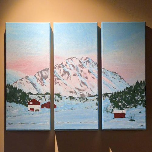 Haukland Beach Painting
