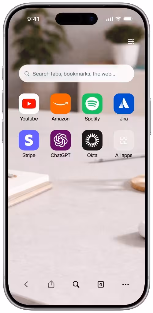 Island Browser on iPhone