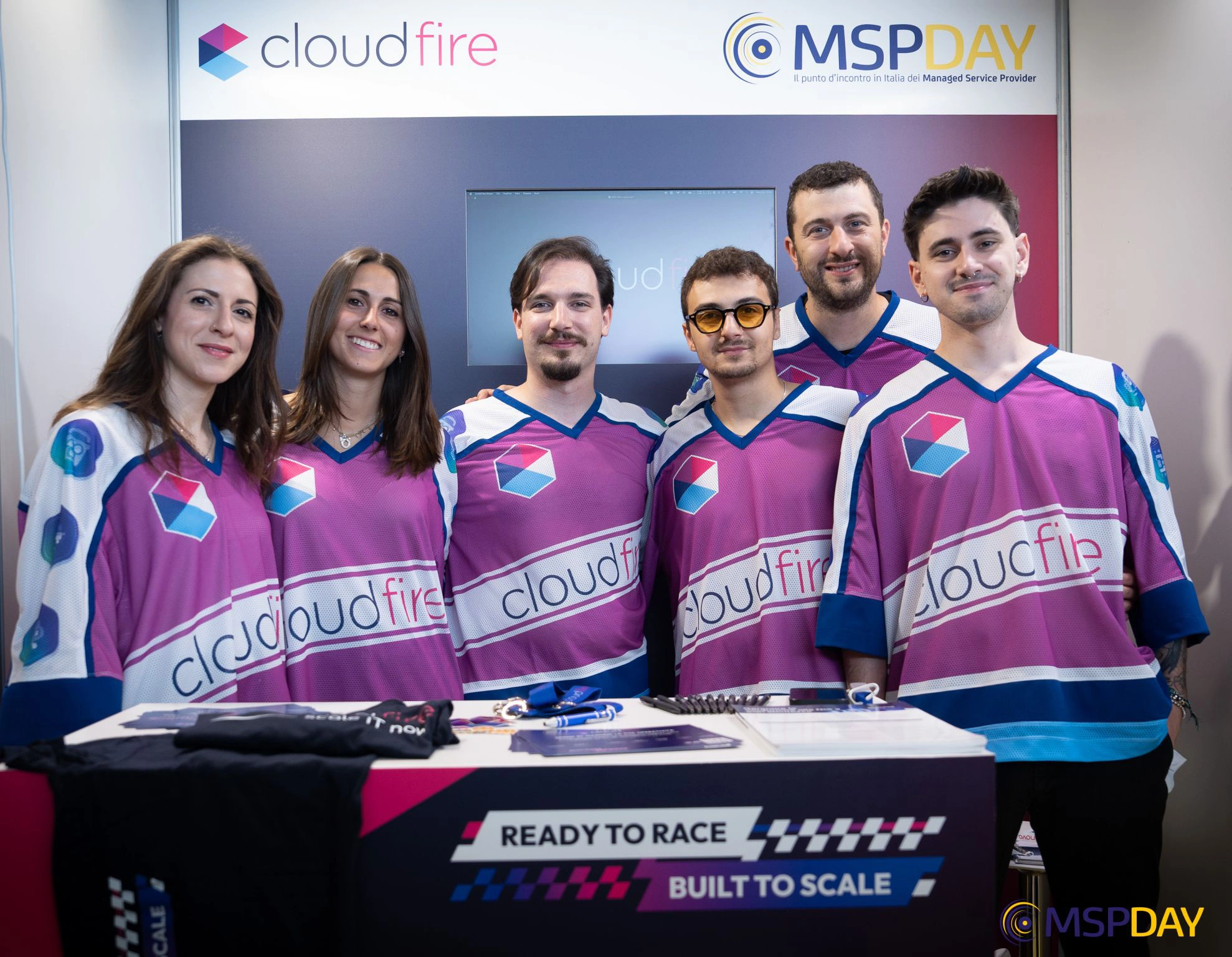 Foto di gruppo Team CloudFire al MSP day 2025