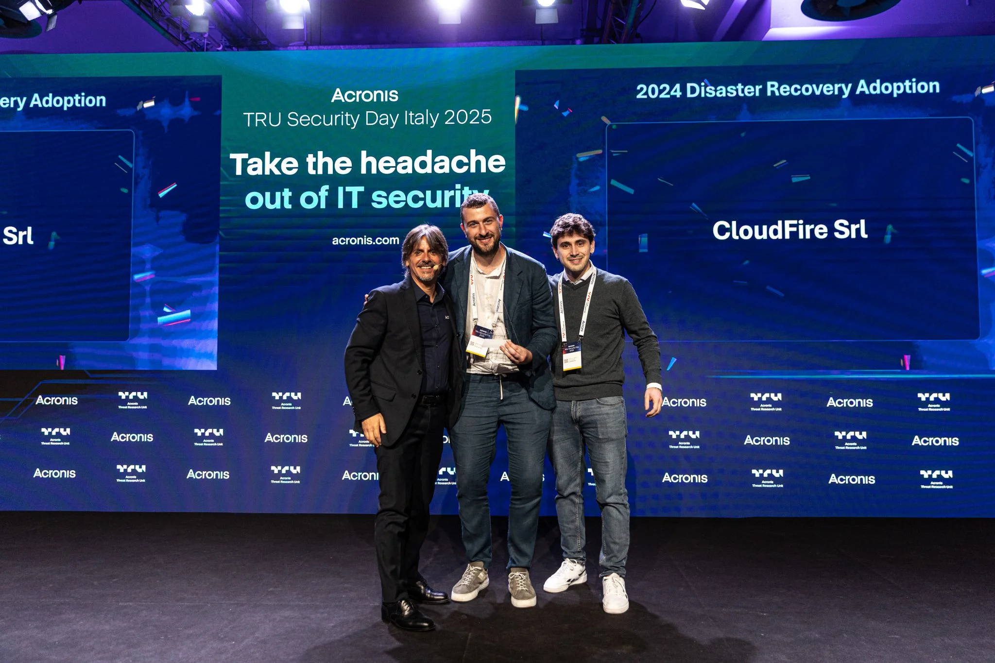 CEO CloudFire ritira il premio Acronis