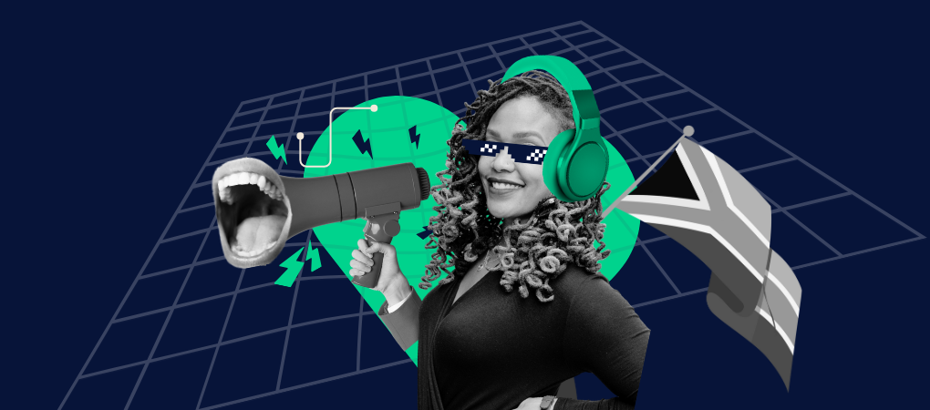 Social data insights dashboard showing South African consumer sentiment trends.