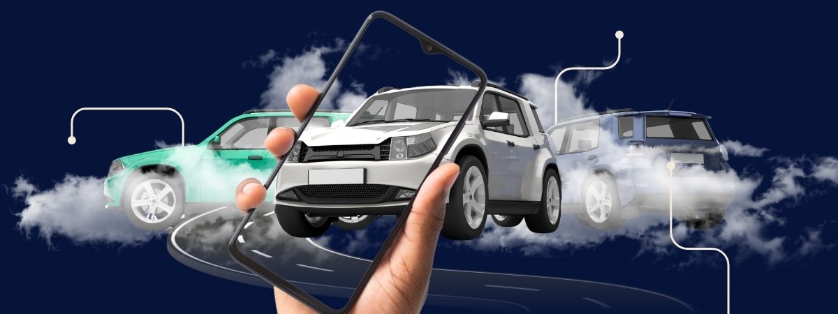 South African automotive digital trends showing search visibility and sentiment charts.