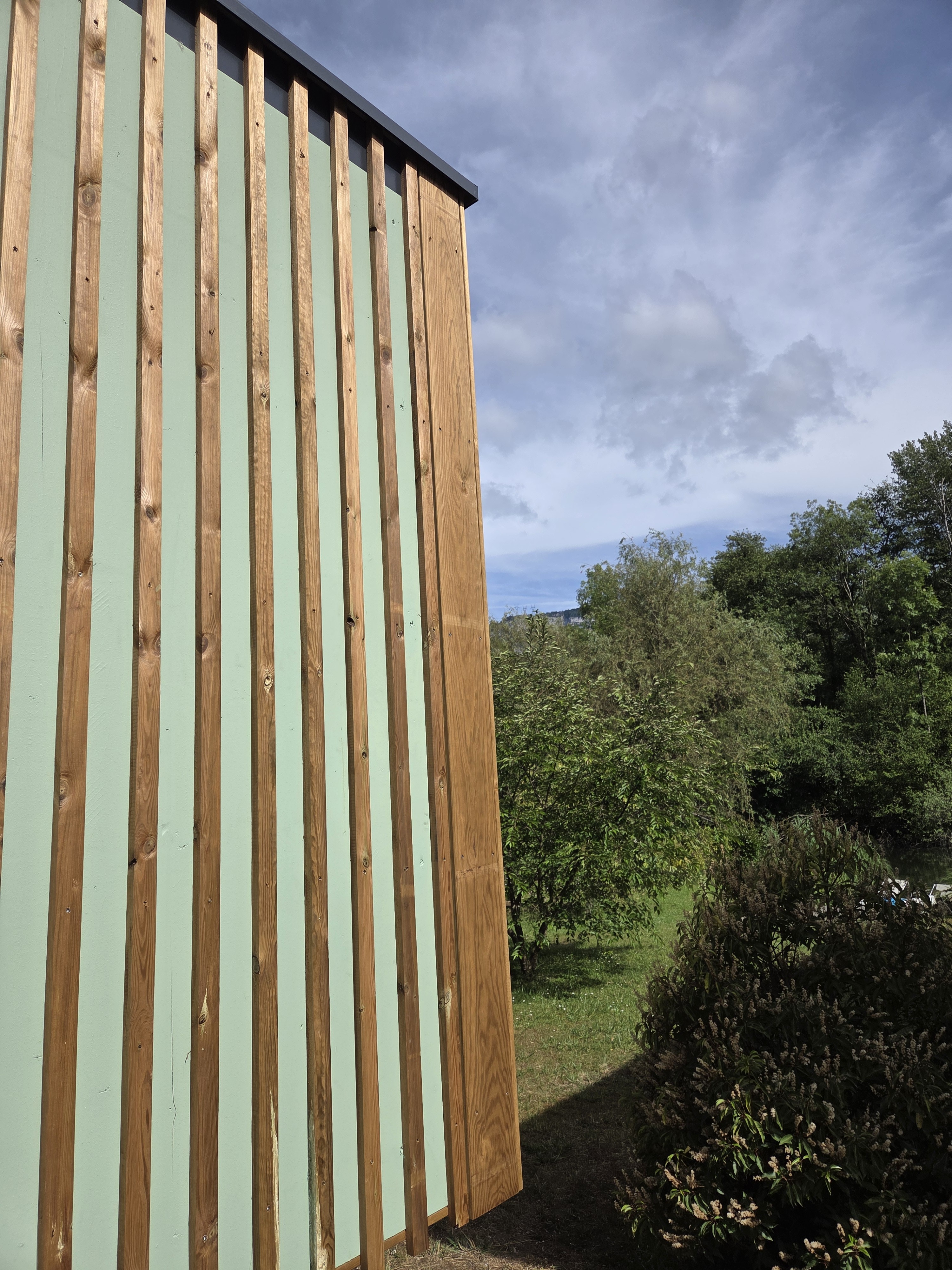 Façade peinture Thermo protect avec tasseau de bardage