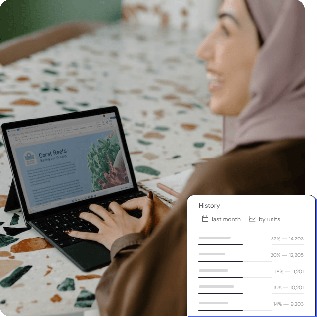 a person using a laptop