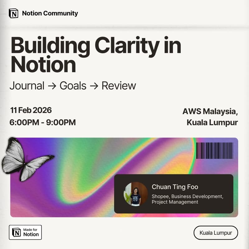 Cover Image for Notion Malaysia #5: Building Clarity in Notion