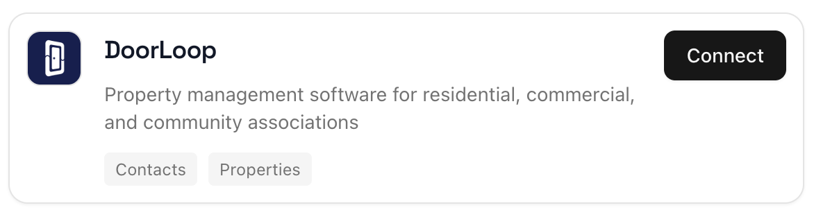 Doorloop integration, analytics, and platform updates