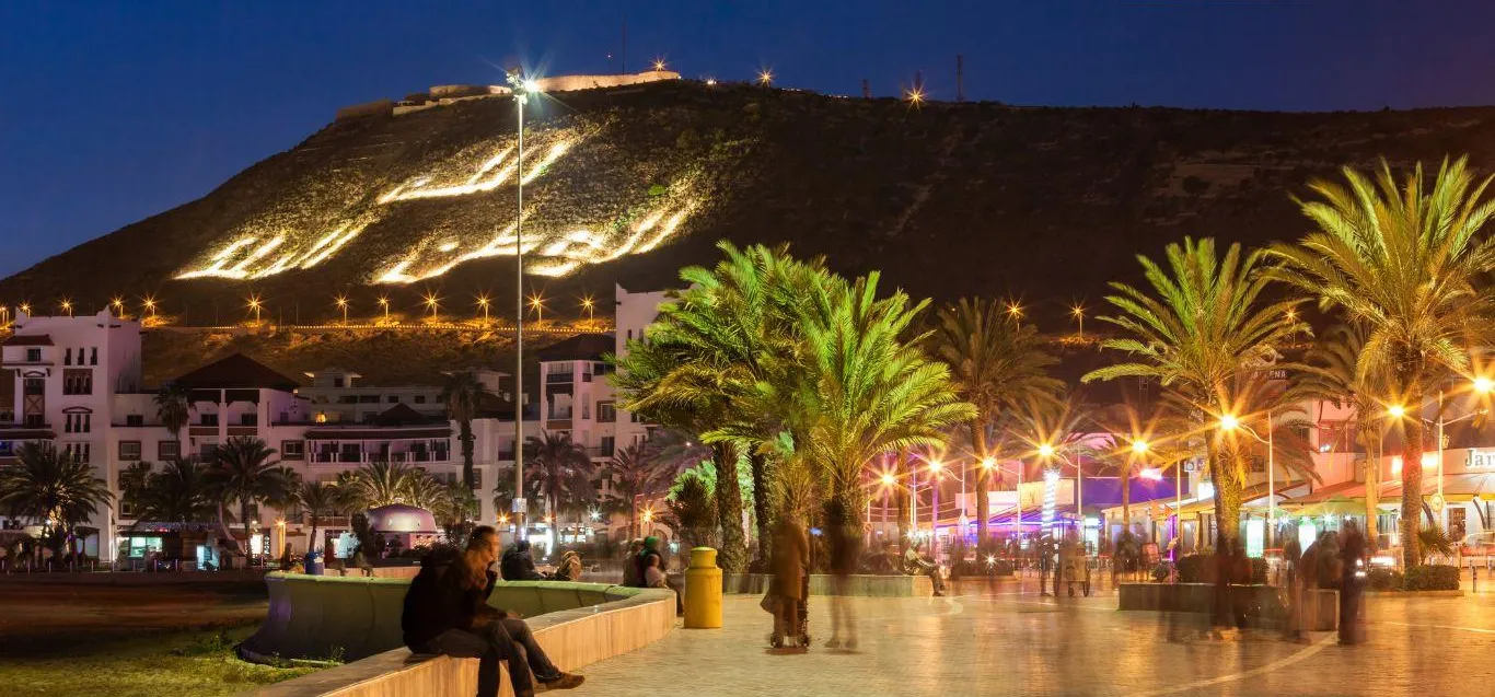 La corniche d'Agadir pour un séjour romantique