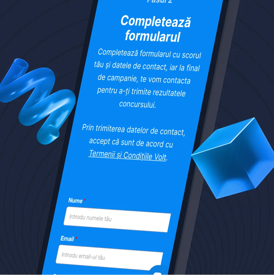 Pasul 2: Completezi formularul de înscriere de mai jos