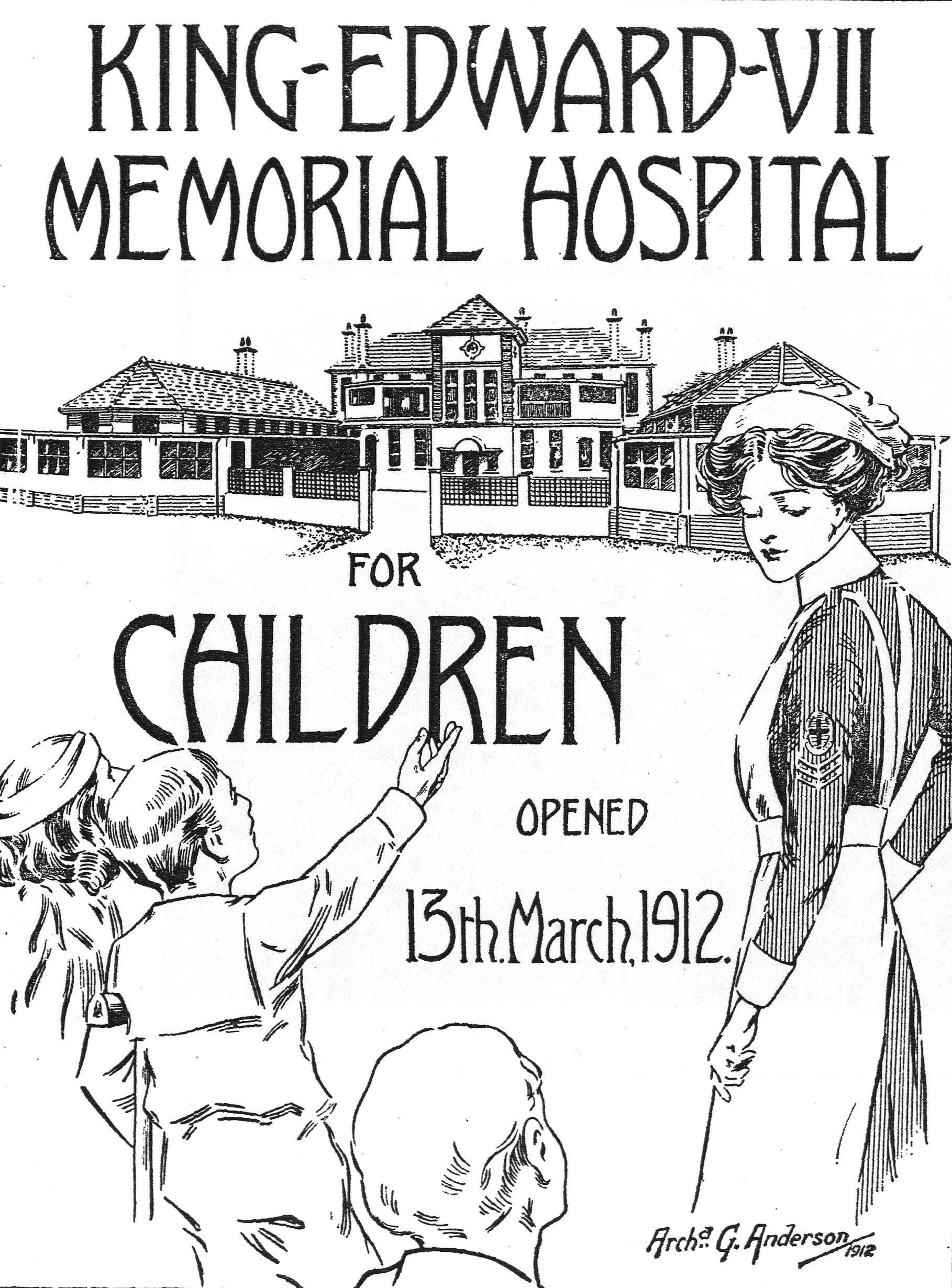 Opening brochure, 1912. Wellington Hospital Archives, as gathered by Ron Easthope, honorary archivist and retired cardiologist. Further image details unknown; reproduced with permission from Health New Zealand | Te Whatu Ora. 