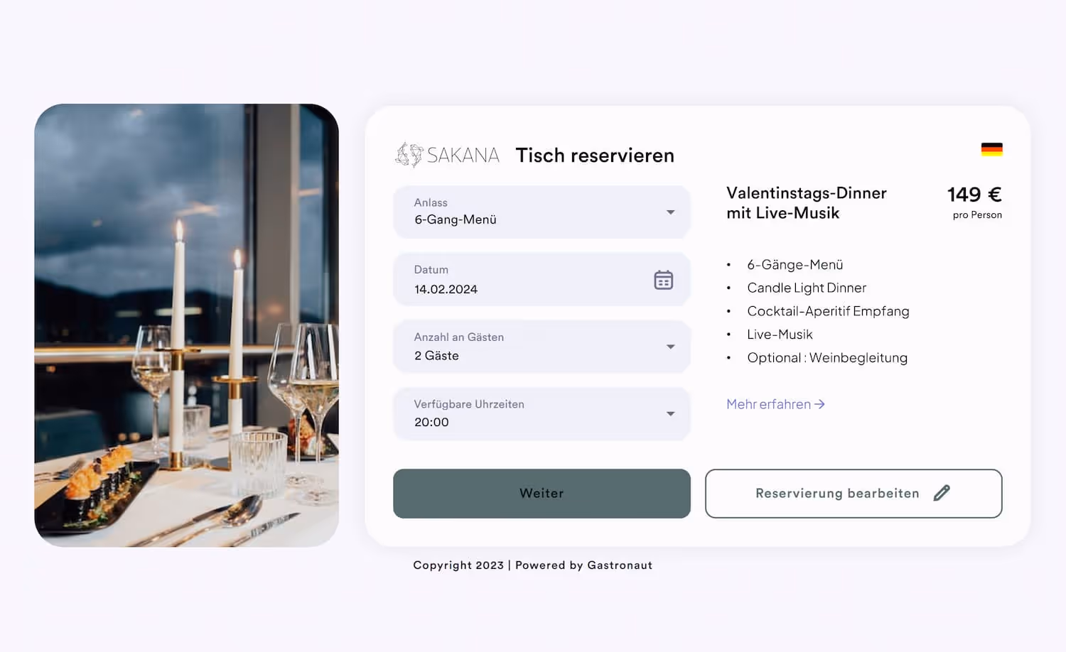 Ticket Shop für Gastronomie