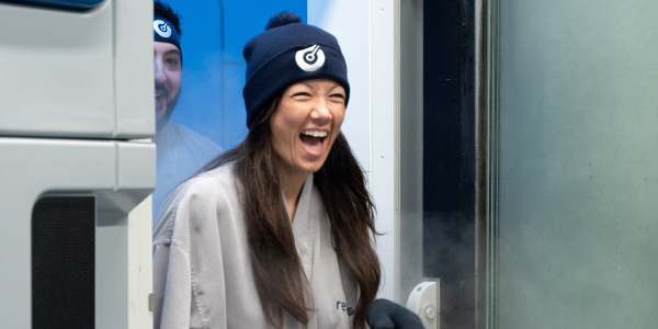 Woman uses Cryotherapy at Restore Hyper Wellness for immunity and recovery